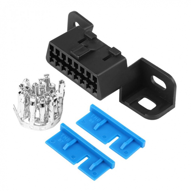 Разъём OBD2 (мама) с пинами (коннекторами)